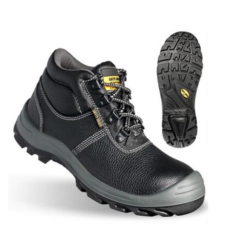SAFETY JOGGER  LEATHER #7 BLACK  BROGAN