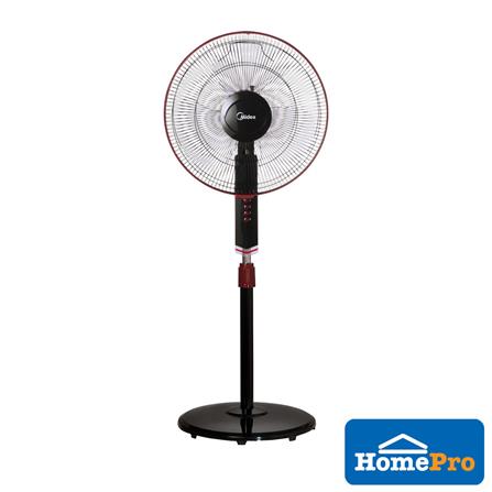 MIDEA STAND FAN MF-16FS10N (BK) 16INCH 55WATT 3BLADES 3SPEED BLACK