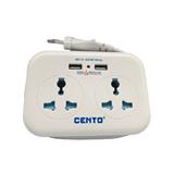 CENTO 2WAY TRAVELLER EXTENSION SOCKET 1M WITH DUAL USB (2.1A) SES-9218