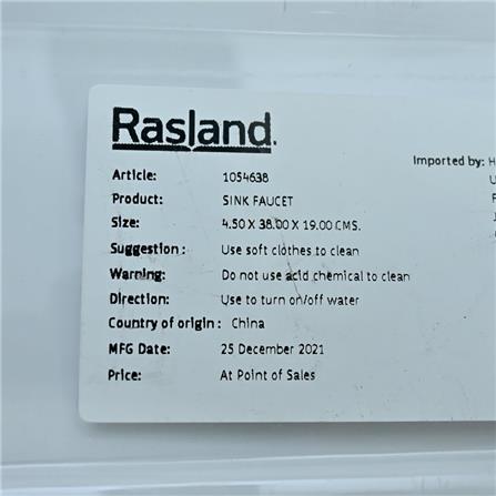 BASIN FAUCET RASLAND RA 1115523 CHROME