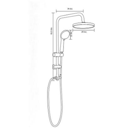RASLAND SHOWER COLUMN SET RA SUPER5566 CHROME
