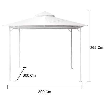 SPRING GAZEBO CANVAS FOR 1036195 3X3M WHITE