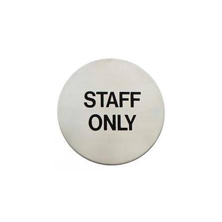 AVIO DESTINATION BOARD ROUND STEEL PLATE SIGN-STAFF ONLY