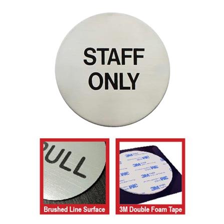 AVIO DESTINATION BOARD ROUND STEEL PLATE SIGN-STAFF ONLY