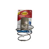 COMMAND SATIN NICKEL BATH HAIRDRYER HOLDER