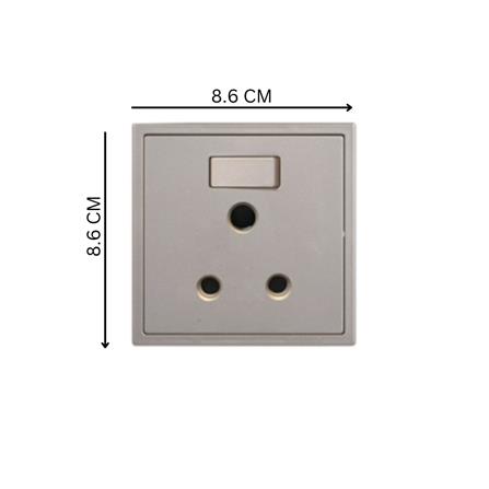 15A 1GANG ROUND PIN SOCKET SIMON H701582-46 CHAMPAGNE
