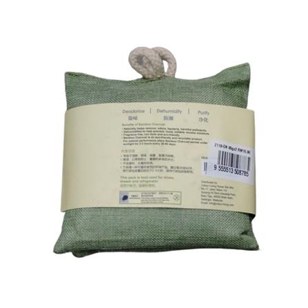 HOME+ BAMMBOO CHARCOAL SACHET WITH STRING 85G X 2 GREEN