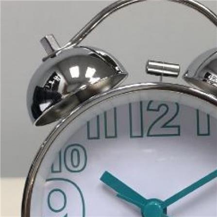 EHCT 3" ALARM CLOCK METAL BLUE E315-SR