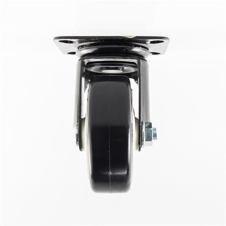 SWIVEL PLATE CASTER WHEEL FITT 622125 5" BLACK