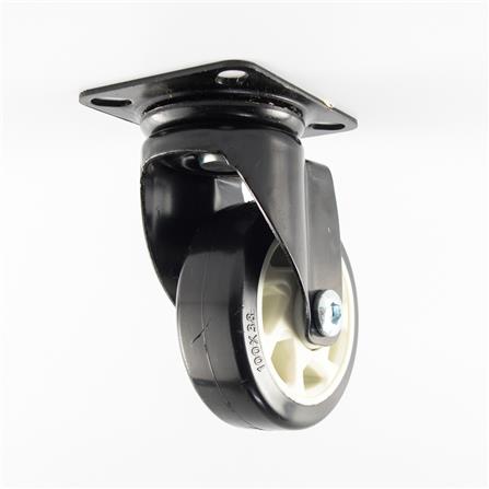 SWIVEL PLATE CASTER WHEEL FITT 622125 5" BLACK