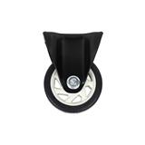 FIXED PLATE CASTER WHEEL FITT 623100 4" BLACK