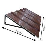 UPVC AWNING WITH STEEL FRAME S.D.BRILLIANT 60X100CM BROWN