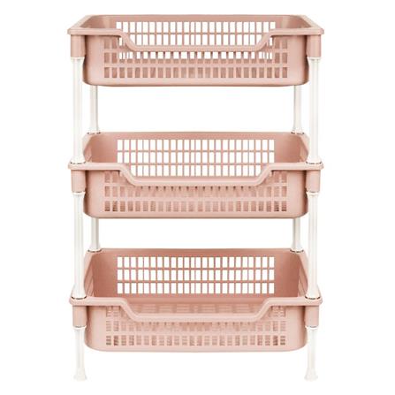 FREESTANDING SHELVING UNIT API ECO FRIENDLY PINK 3-TIER