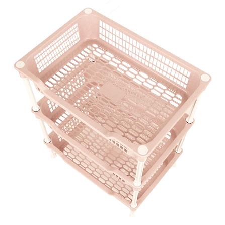 FREESTANDING SHELVING UNIT API ECO FRIENDLY PINK 3-TIER
