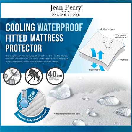 MATTRESS PAD JEAN PERRY  190X183X40CM MTRS PRT JP COOL K WHITE