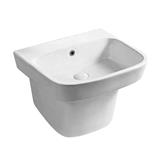 MODERN DEPOT WASHBASIN WITH SEMI PEDESTAL D-061 WHITE