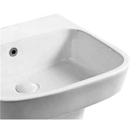 MODERN DEPOT WASHBASIN WITH SEMI PEDESTAL D-061 WHITE