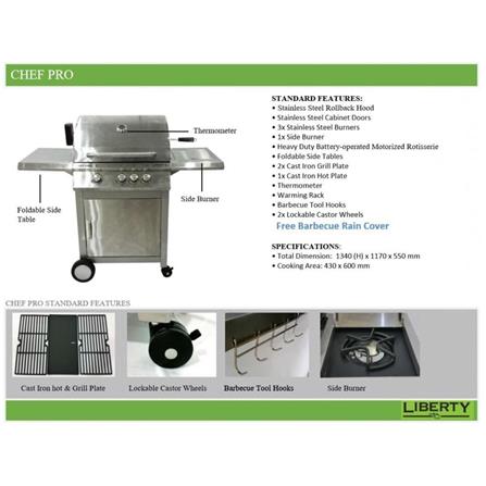 LIBERTY CHEF PRO GAS BBQ GRILL