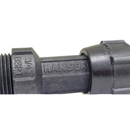 HANSEN POLY FITTING MALE THREAD ADAPTOR 25MM x 3/4"
