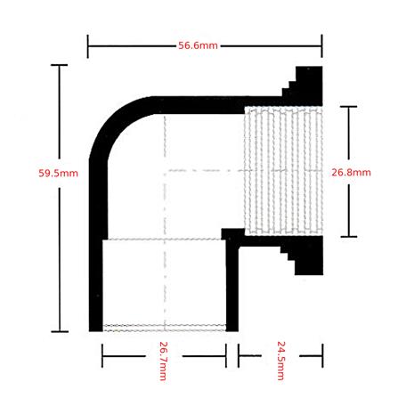 ATKC PVC FITTING  P/T ELBOW 3/4" (20MM)