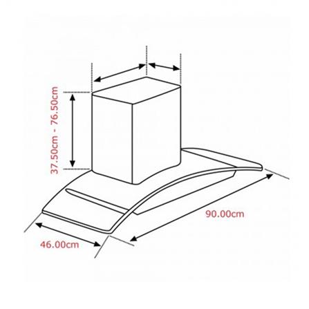 BEKO CHIMNEY HOOD HCG92940B 90CM 950M3/H