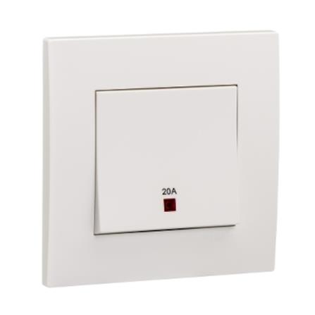 20A 1 GANG SWITCH SELAMAT MQ8101-20A WHITE