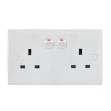 13A DOUBLE SOCKET WHITE 2K132 SELAMAT