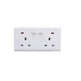 13A 2GANG SWITCH SOCKET MQ8132 NEON SELAMAT