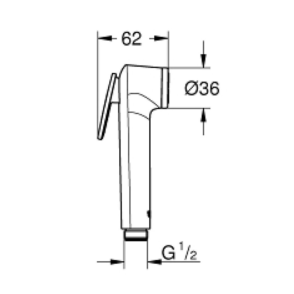 GROHE RINSING SPRAY HEAD TEMPESTA-F 27512001