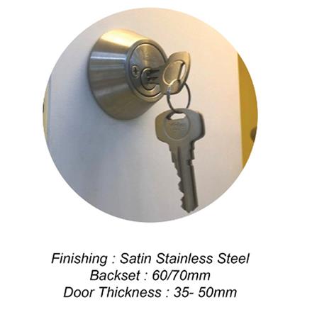 YALE DOUBLE DEADBOLT VYED 1002 STAINLESS STEEL