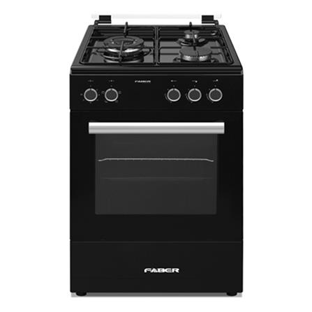 FABER FREESTANDING COOKER FISSO 5583E/BK BLACK 3BURNER 5FUNCTIONS 50LITER