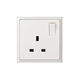 13A SINGLE SOCKET 3PIN WHITE HC8613S-WH T&J