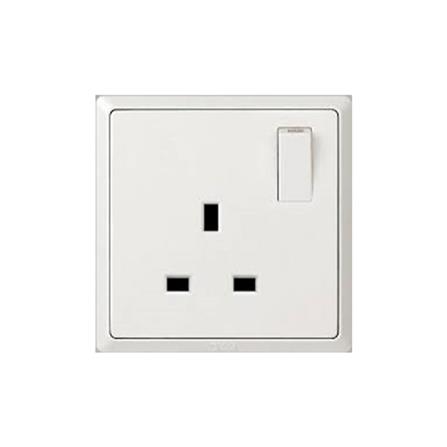 13A SINGLE SOCKET 3PIN WHITE HC8613S-WH T&J