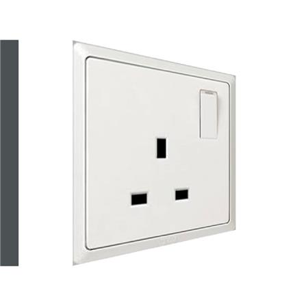 13A SINGLE SOCKET 3PIN WHITE HC8613S-WH T&J