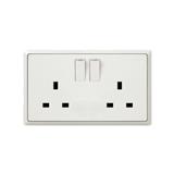 13A DOUBLE SOCKET 3PIN WHITE HC8613SD-WH T&J