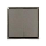 SWITCH 16A 2 GANG 1 WAY CHAMPAGNE GREY HC2712-ST5 T&J