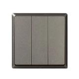SWITCH 16A 3 GANG 1 WAY CHAMPAGNE GREY HC2713-ST5 T&J