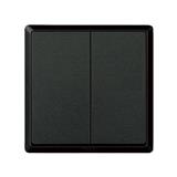 SWITCH 16A 2 GANG 1 WAY CHARCOAL BLACK HC2712-SBL T&J