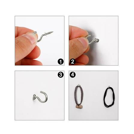 AMAN GALVANIZED IRON SCREW HOOK CSH-08 8PCS EACH