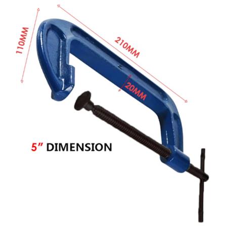 VENUS 5" MALLEABLE IRON G-CLAMP (HEAVY)