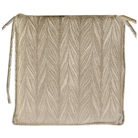 CHAIR PAD HOME LIVING STYLE PINE 16x16" GOLD