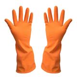 RUBBER GLOVES BY TORA SIZE M 13IN ORANGE