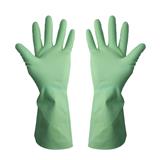 RUBBER GLOVES BY TORA SIZE M 12IN GREEN