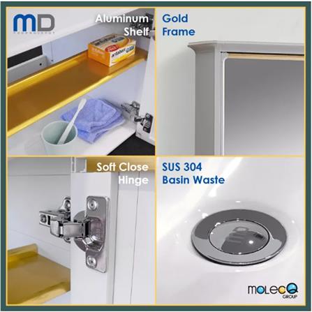 MODERN DEPOT COUNTER WASHBASIN SET MBCS-600-WGD WHITE