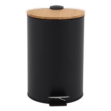 ROUND DUSTBIN SYLVAN 12L BLACK & BAMBOO