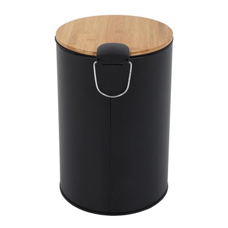 ROUND DUSTBIN SYLVAN 12L BLACK & BAMBOO