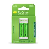 GP RECYKO E211 CHARGER (USB) 2-SLOT NiMH + 2x 2100mAh AA NiMH BATTERY