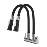 FILTON SINK FAUCET DOUBLE FLEXI WALL SINK TAP TF-WDFR-03 SS(WDCCX)