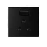 SWITCH 15A 1GANG SOCKET ROUND PIN SIMON E6 721582-26 BLACK