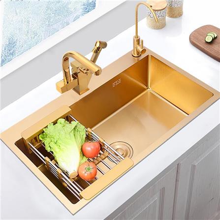 CABANA BUILT-IN UNDERMOUNT SINK 1BOWL GOLD CKS7606 60CM